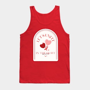 Let's Unite In The Fight Against HIV Design Tank Top